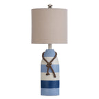 Blue & White Striped Buoy Table Lamp