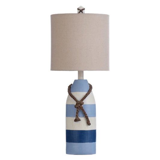 Blue & White Striped Buoy Table Lamp