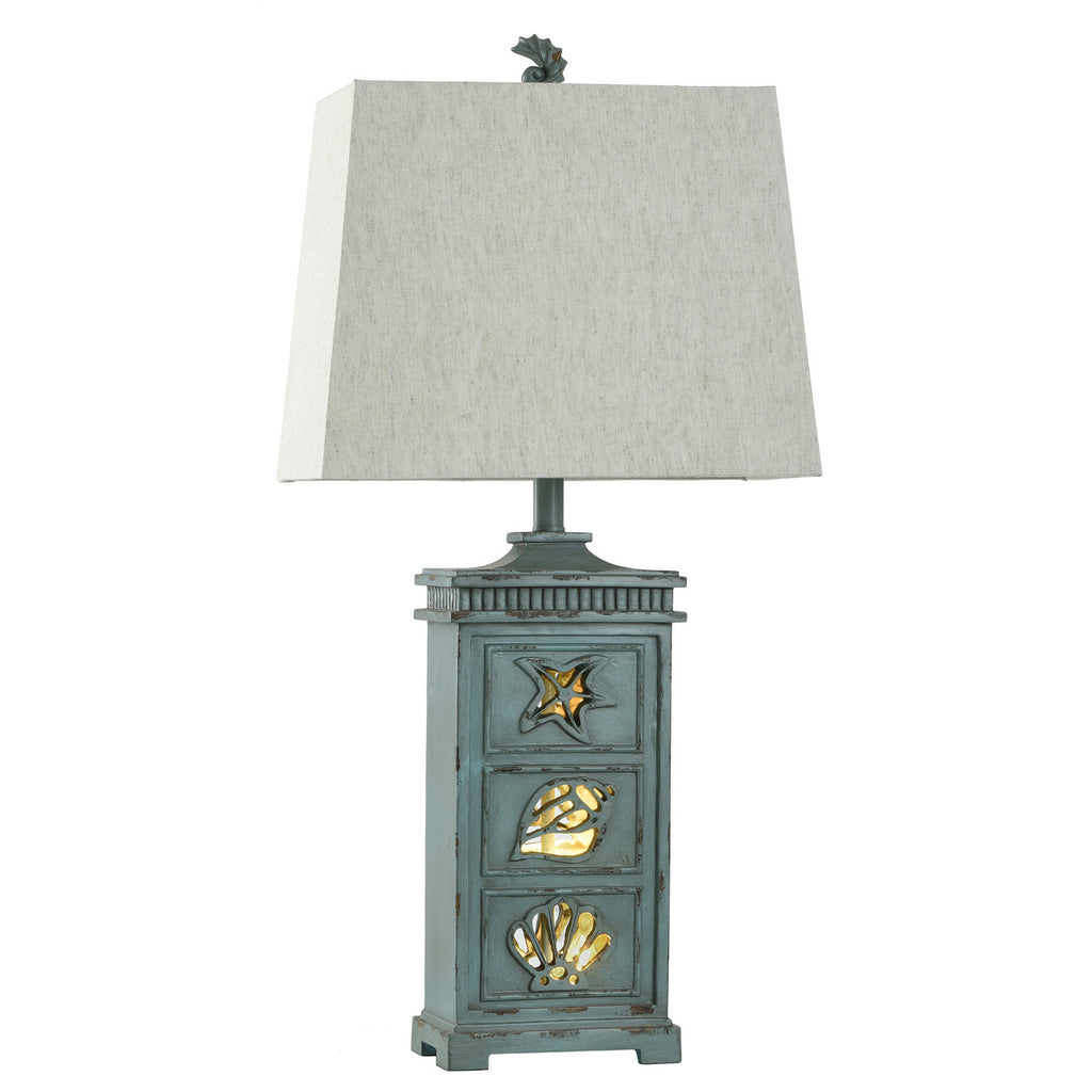 Coastal Shells Table Lamp with Nightlight