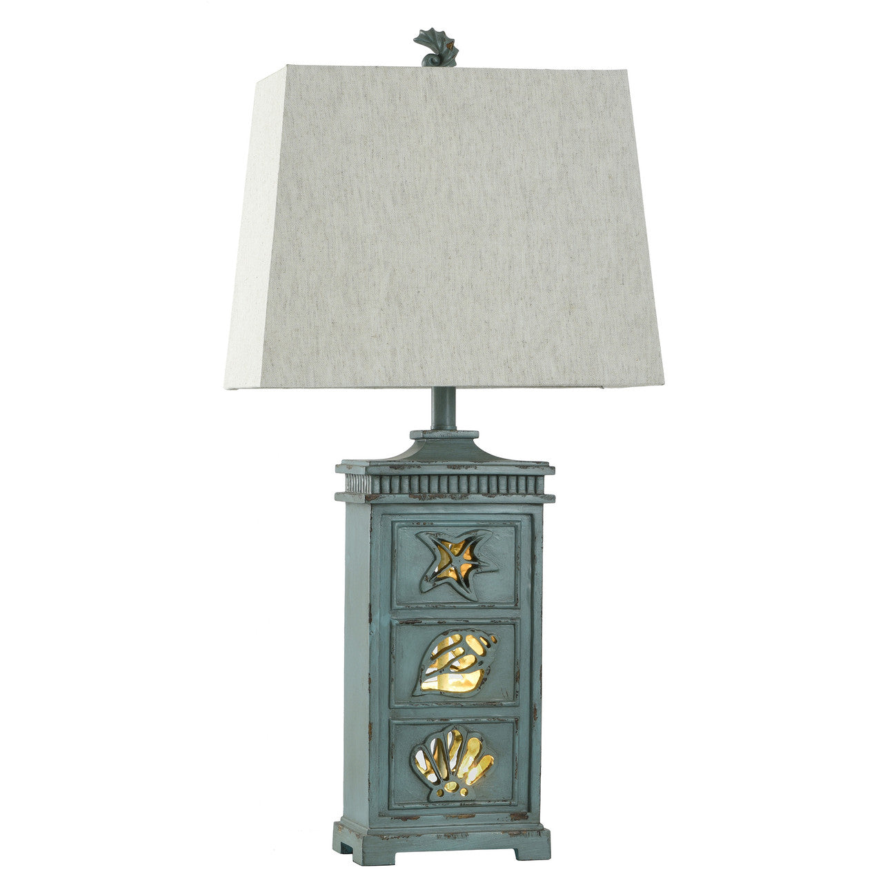 Coastal Shells Table Lamp with Nightlight