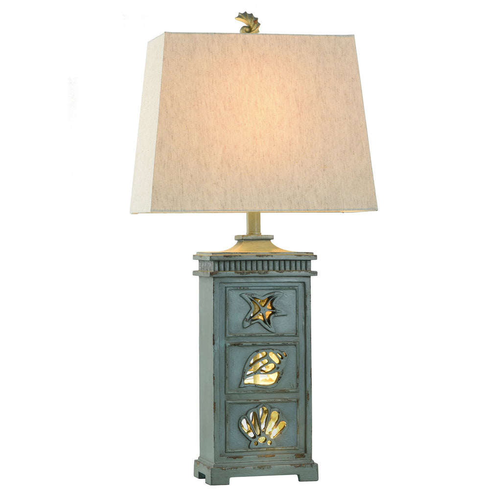 Coastal Shells Table Lamp with Nightlight