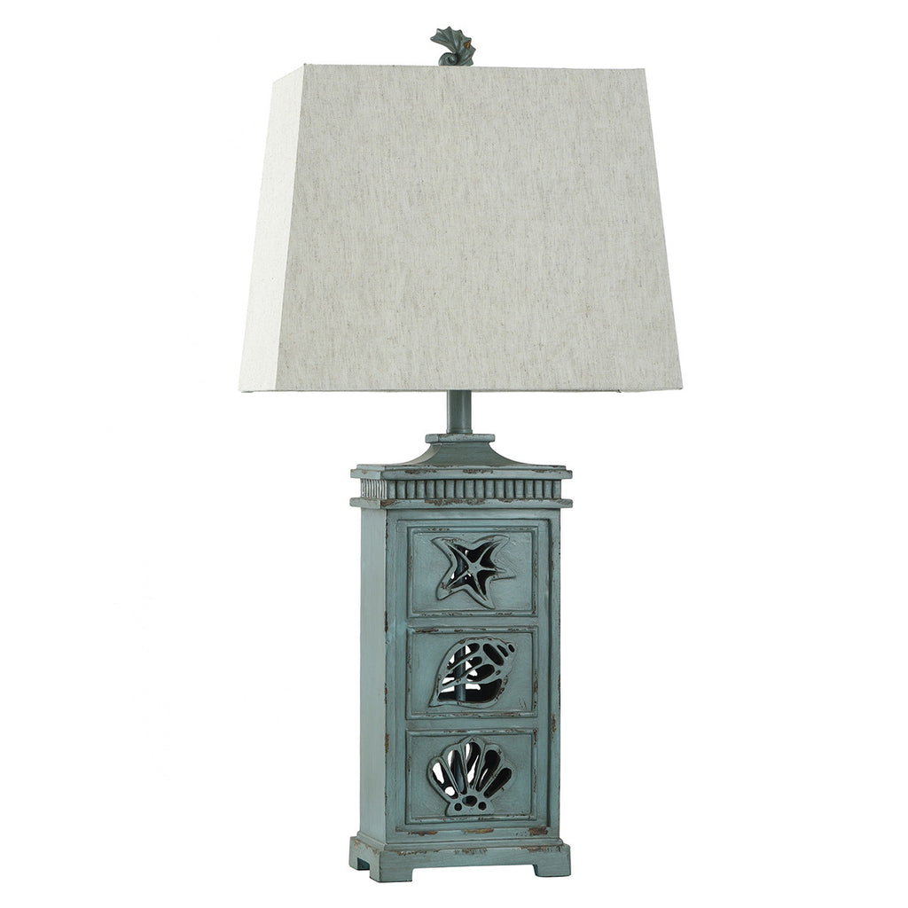 Coastal Shells Table Lamp with Nightlight