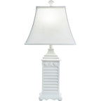 White Shell Shutter Table Lamp
