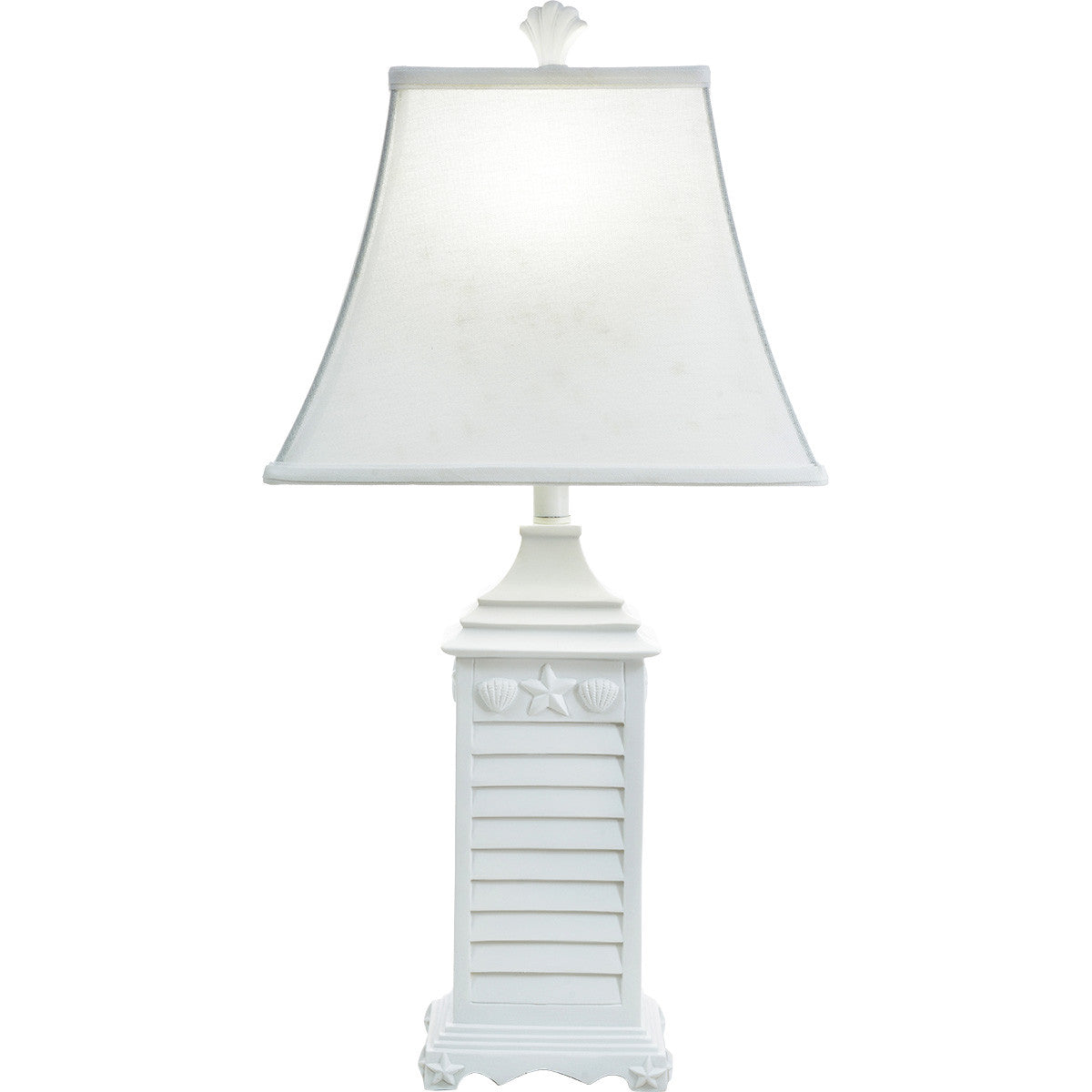 White Shell Shutter Table Lamp