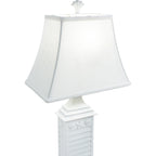 White Shell Shutter Table Lamp