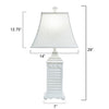 White Shell Shutter Table Lamp