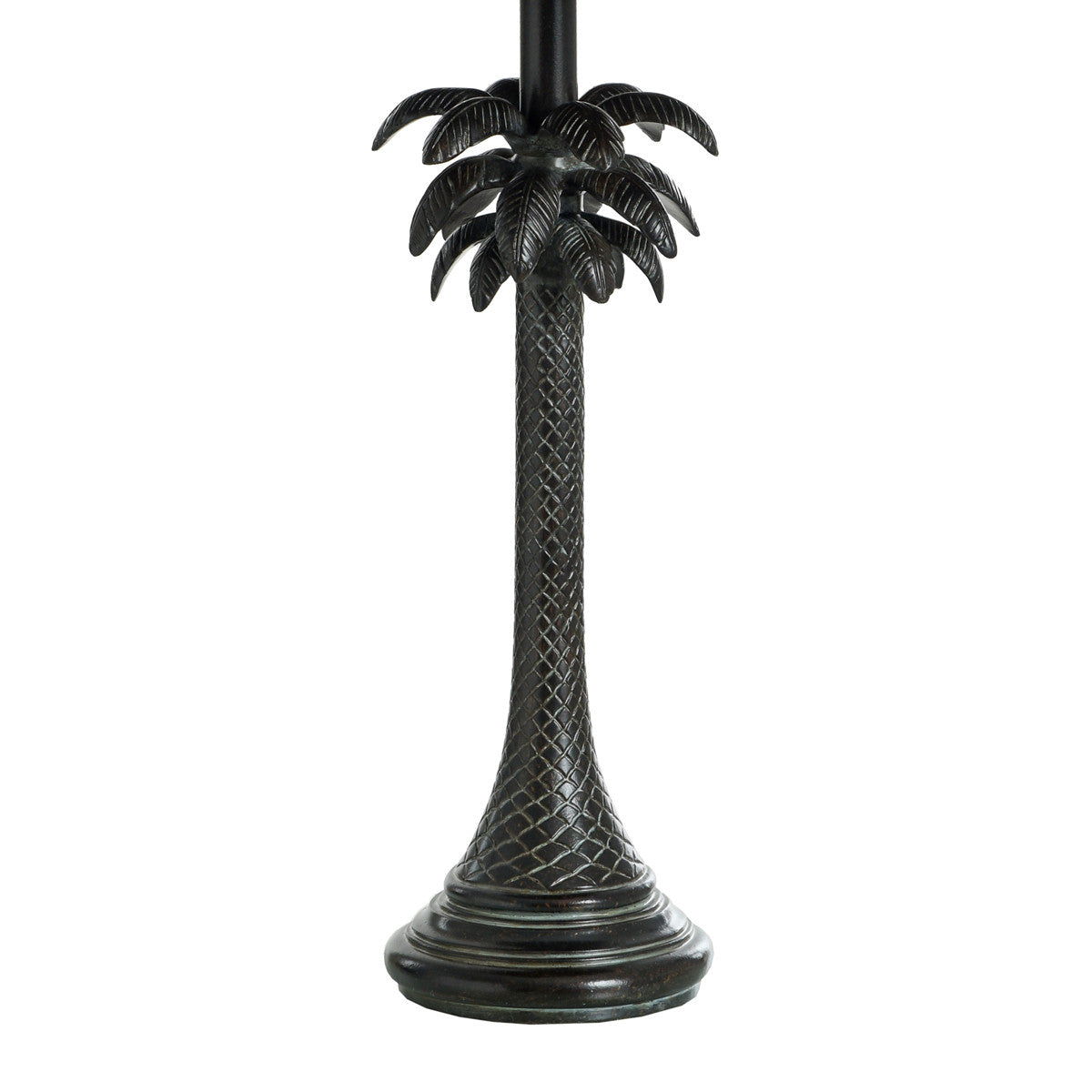 Palm Tree Table Lamp with Rattan Shade