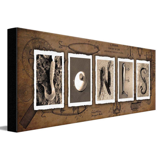 Fishing Name Personalized Wall Art