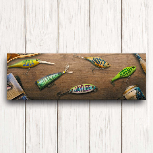 Dad's Lures Personalized Wall Art
