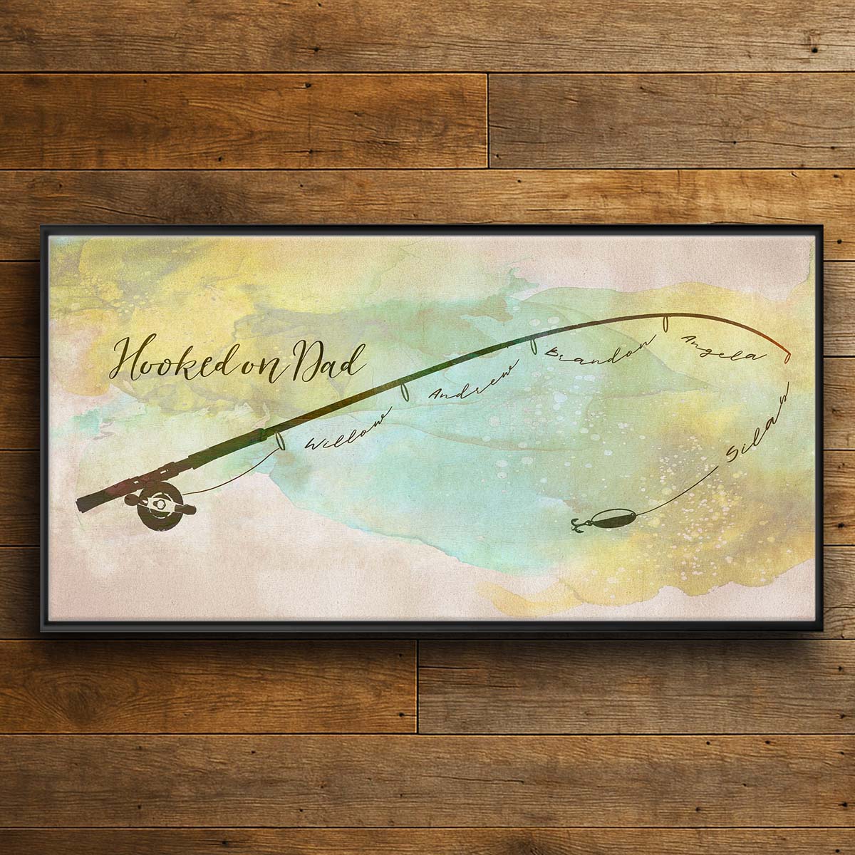 Dad's Catch Personalized Wall Art