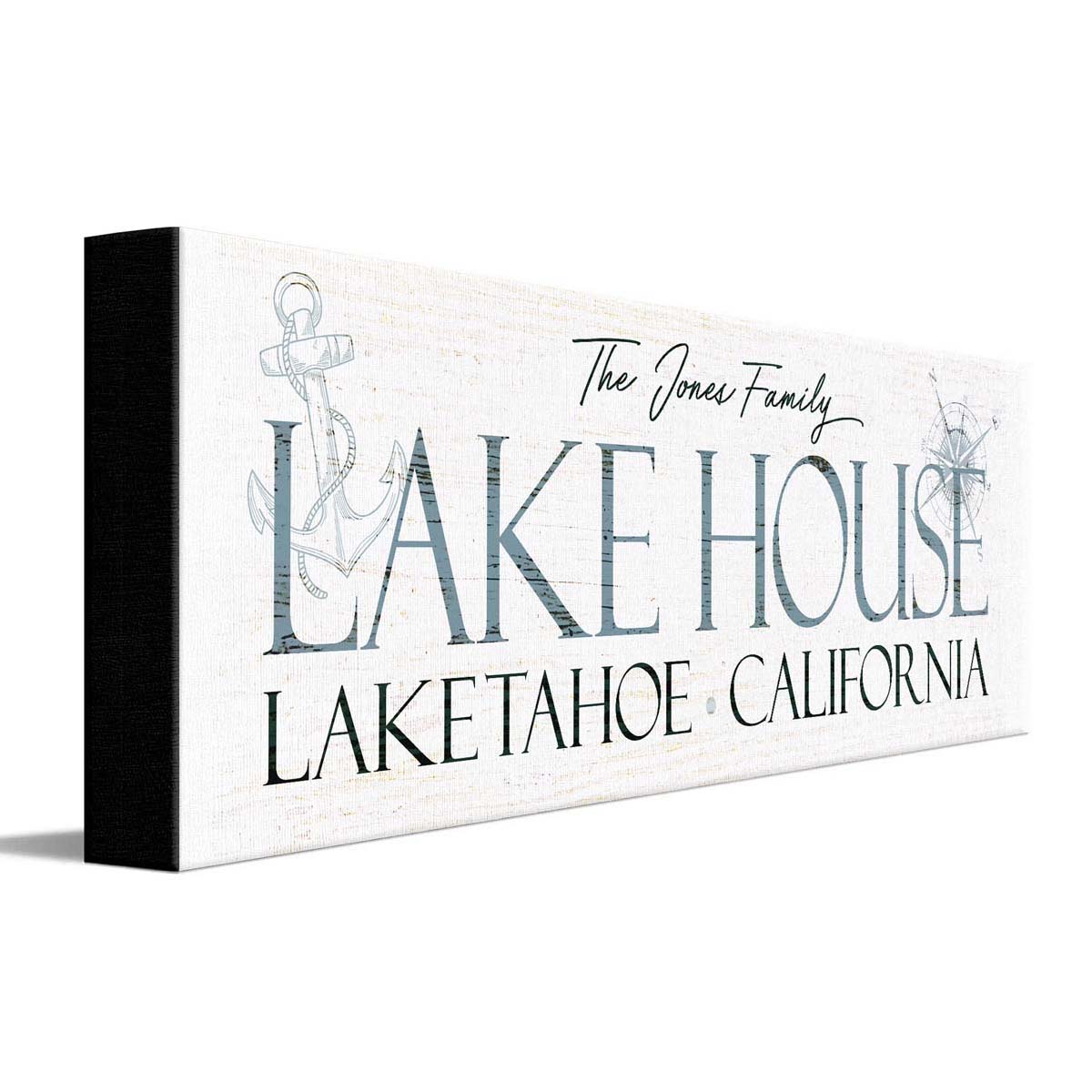 Family Lake House Personalized Wall Art