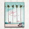 Beach Palms Personalized Wall Art
