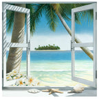 Island Romance Personalized Stretched Canvas Art - Large