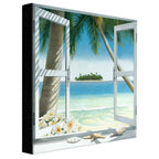 Island Romance Personalized Stretched Canvas Art - Large