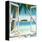 Island Romance Personalized Stretched Canvas Art - Small