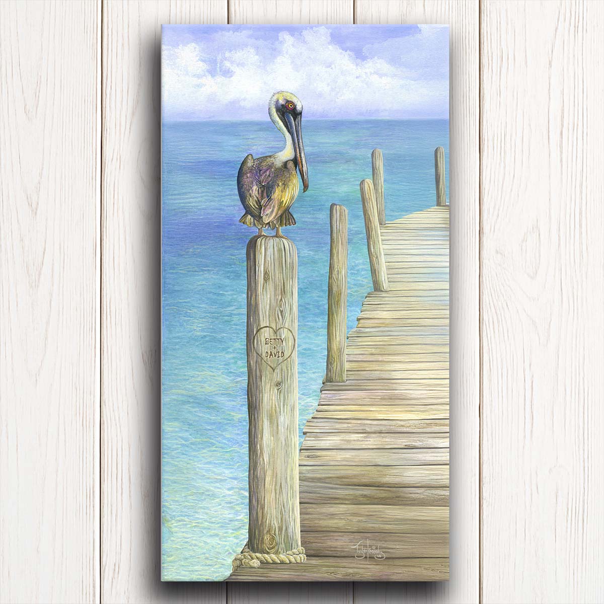 Pelican Pier Personalized Wall Art