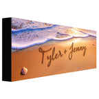 Seaside Romance Personalized Stretched Canvas - Small
