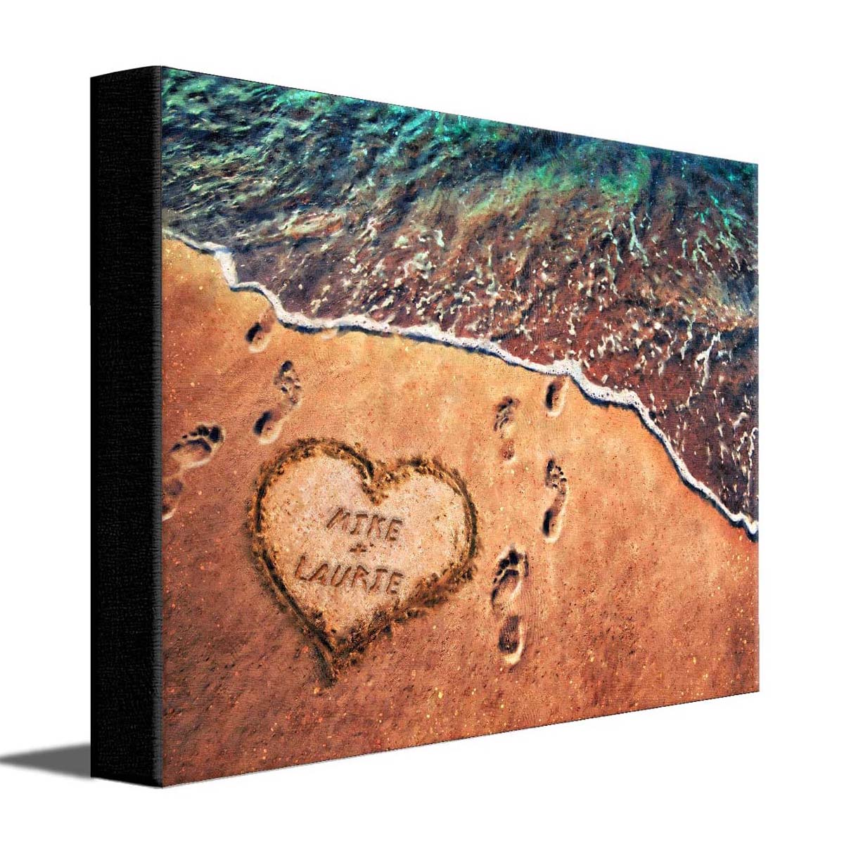 Seashore Love Personalized Stretched Canvas - Large