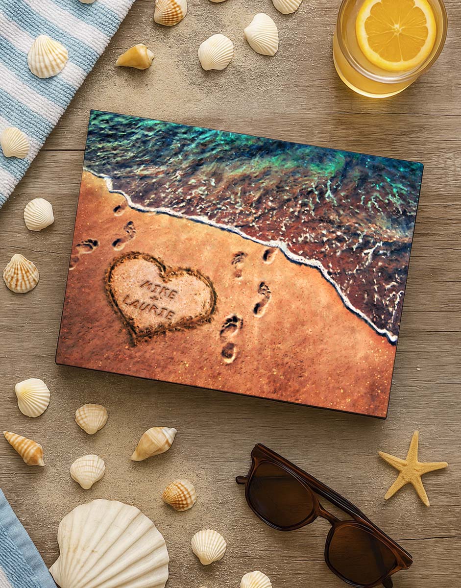 Seashore Love Personalized Stretched Canvas - Large