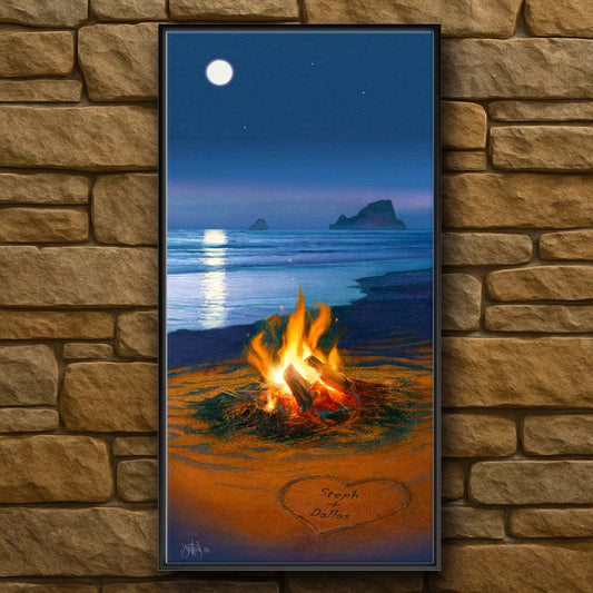 Evening in Paradise Personalized Float Framed Canvas