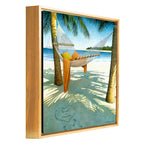 Alone at the Beach Personalized Framed Canvas