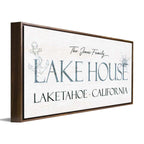 Family Lake House Personalized Wall Art