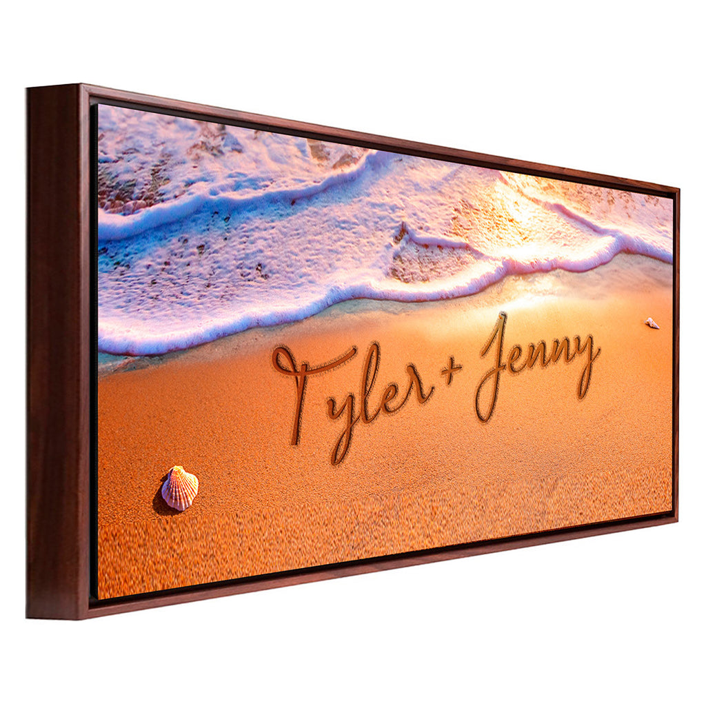 Seaside Romance Personalized Framed Canvas