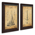 Coastal Patent Wall Art - Set of 2