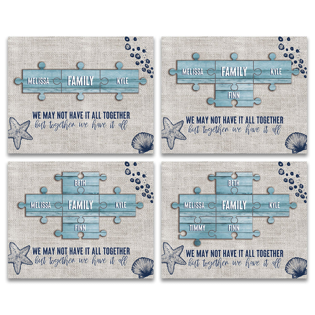 Seaside Puzzle Personalized Framed Paper Print