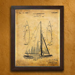 Coastal Patent Wall Art - Sailboat