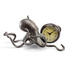 Aged Silver Octopus Desk Clock
