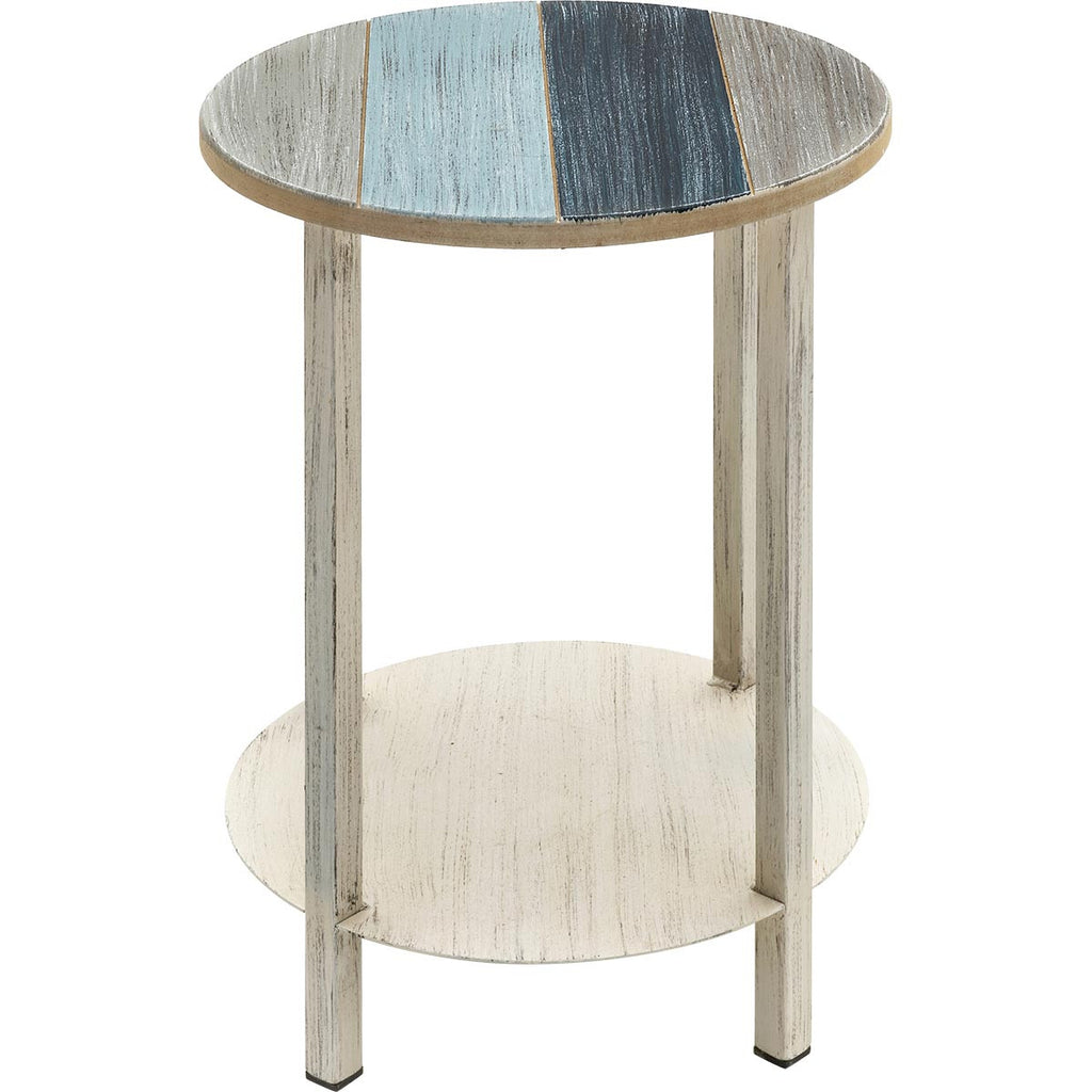 Summerton End Table with Nautical Stripes