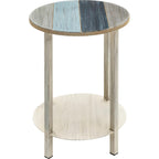 Summerton End Table with Nautical Stripes