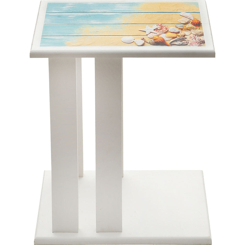Surf & Sand Wood Side Table