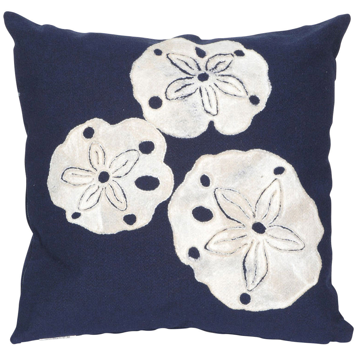 Sand Dollar Navy Pillow - 20 x 20