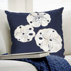 Sand Dollar Navy Pillow - 20 x 20