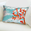 Coral Wave Aqua Pillow - 12 x 20