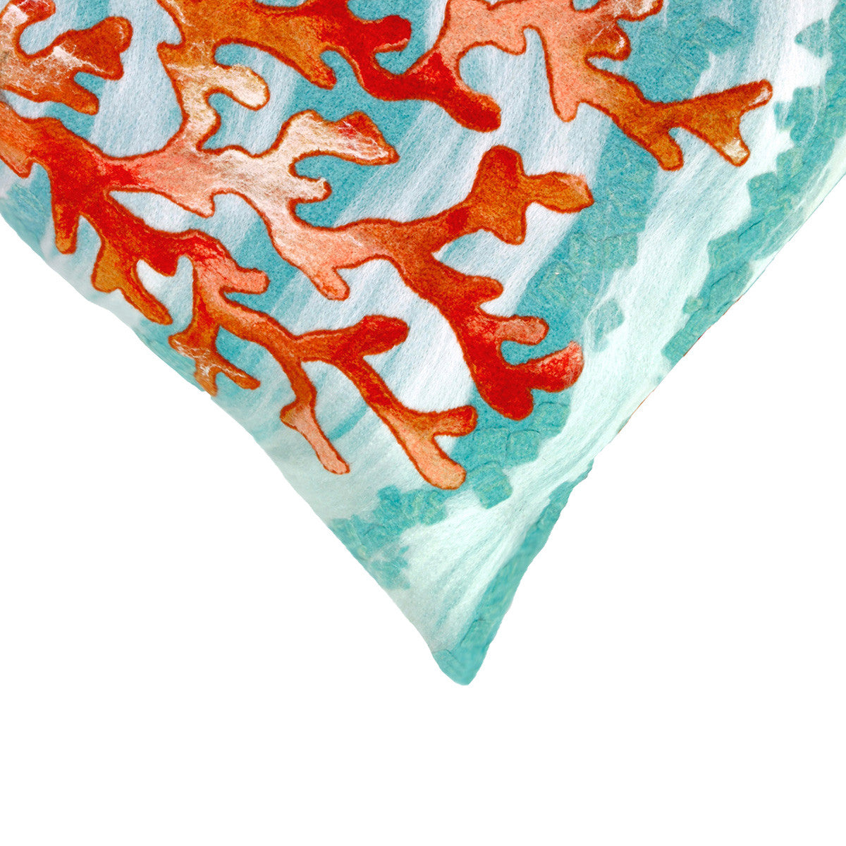 Coral Wave Aqua Pillow - 12 x 20