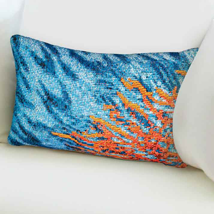 Fire Coral Oblong Accent Pillow - OUT OF STOCK UNTIL 09/16/2026