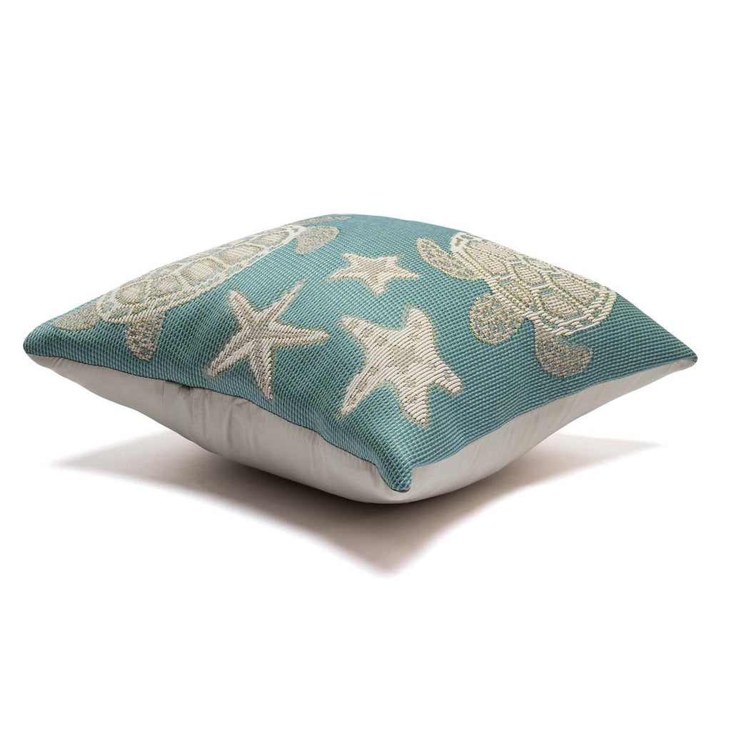 Seastar Turtle Indoor/Outdoor Pillow - Turquoise