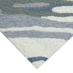 Coastline Curl Blue Indoor/Outdoor Rug - 20 x 30