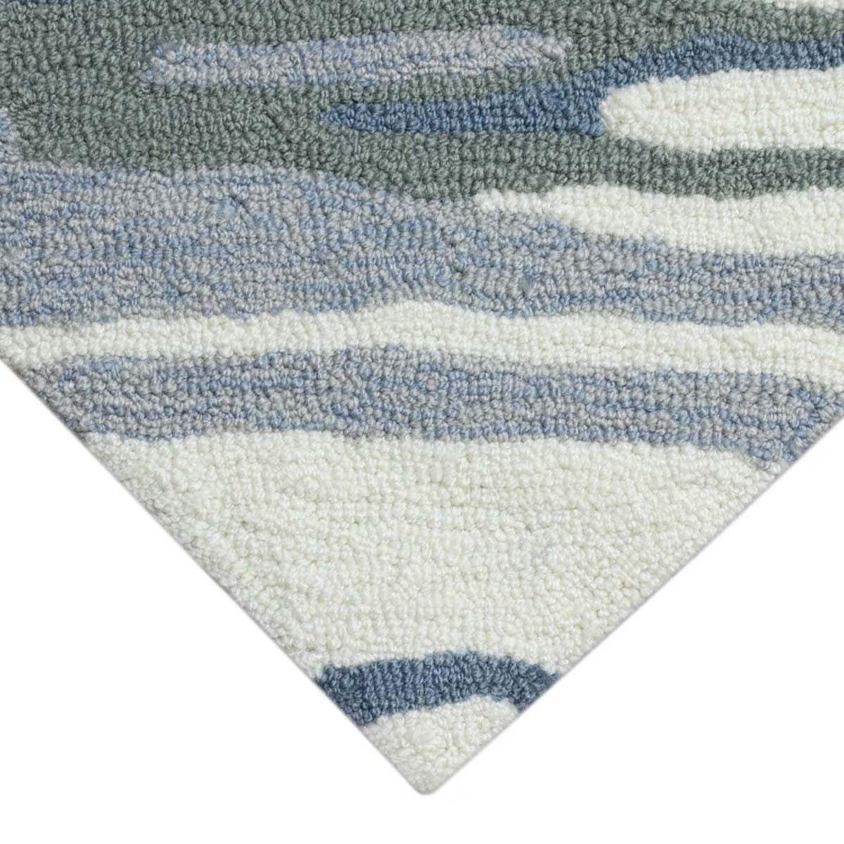 Coastline Curl Blue Indoor/Outdoor Rug - 20 x 30
