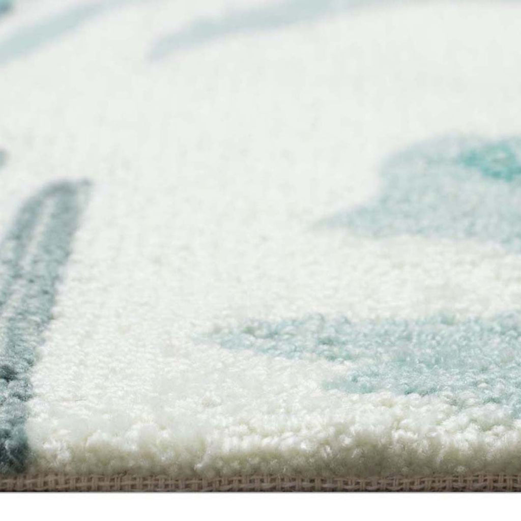 Coastline Curl Turquoise Indoor/Outdoor Rug - 20 x 30