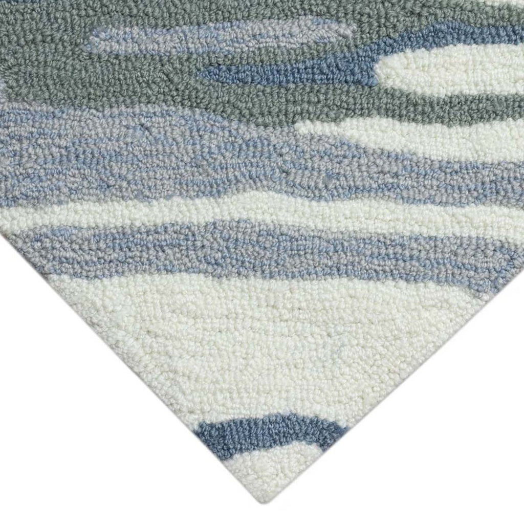 Coastline Curl Blue Indoor/Outdoor Rug - 2 x 3 - OUT OF STOCK UNTIL 10/21/2026