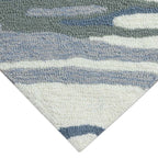 Coastline Curl Blue Indoor/Outdoor Rug - 2 x 3 - OUT OF STOCK UNTIL 10/21/2026