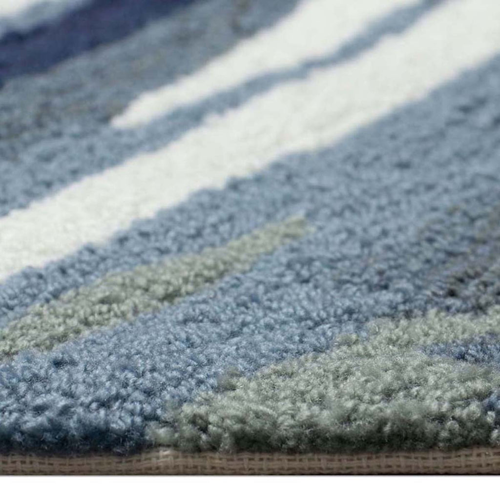 Coastline Curl Blue Indoor/Outdoor Rug - 2 x 3 - OUT OF STOCK UNTIL 10/21/2026