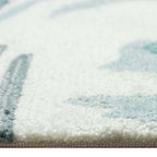Coastline Curl Turquoise Indoor/Outdoor Rug - 2 x 3