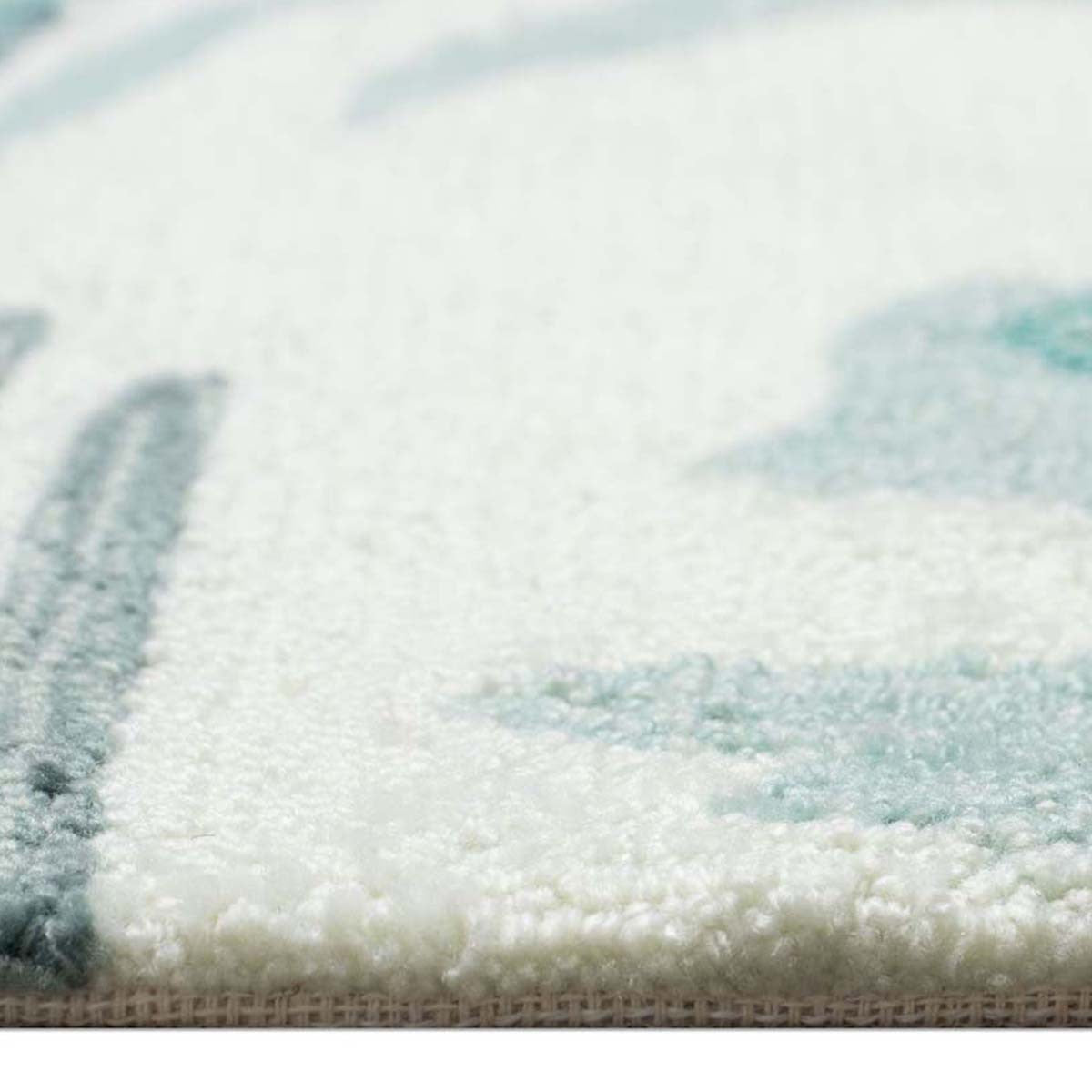 Coastline Curl Turquoise Indoor/Outdoor Rug - 2 x 3