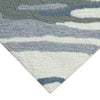 Coastline Curl Blue Indoor/Outdoor Rug - 3 x 4