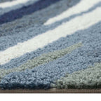Coastline Curl Blue Indoor/Outdoor Rug - 3 x 4